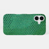 Green Sequin Shimmer iPhone 16 Hülle (Rückseite (Horizontal))