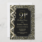 Green Sequins 21. Geburtstags-Party Einladung (Vorderseite)