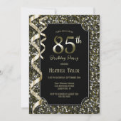 Green Sequins 85. Geburtstagsparty Einladung (Vorderseite)