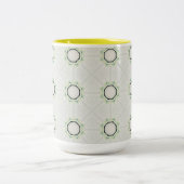 Green Serene Bloom Zweifarbige Tasse (Mittel)