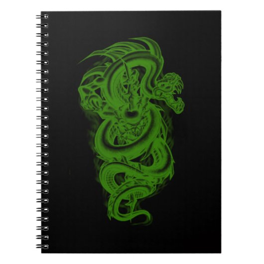 Green Serpent Spiral Notebook Notizblock (Vorderseite)