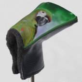 Green Severe Macaw Parrot Bird Art Golf Headcover (3/4 Vorderseite)