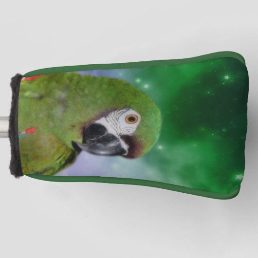 Green Severe Macaw Parrot Bird Art Golf Headcover (Vorderseite)
