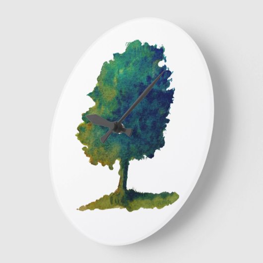 Green Shade Tree Large Clock Große Wanduhr (Winkel)