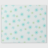 Green Shades Festive Stars Moderne Weihnachtsfeier Geschenkpapier (Flach)