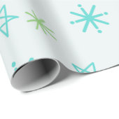 Green Shades Festive Stars Moderne Weihnachtsfeier Geschenkpapier (Rolleneckpunkt)