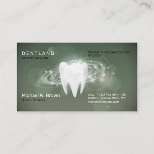 Green Shadow Dental Dentistry Zehnt Ernennung Visitenkarte