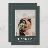 Green Shadow Effect Foto Hochzeit Danke CARD Einladung (Vorne/Hinten)