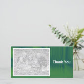 Green Shadows Dankeskarte (Stehend Vorderseite)