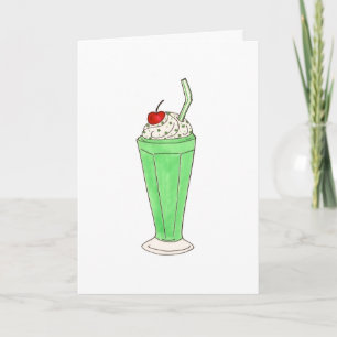 Green Shake Milkshake St. Saint Patrick's Day Karte
