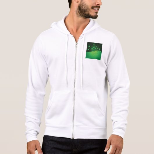 Green Shamrock Clover St Patrick’s Day Luck Hoodie (Vorderseite)