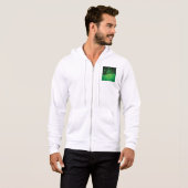 Green Shamrock Clover St Patrick’s Day Luck Hoodie (Vorne ganz)