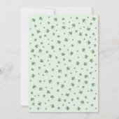 Green Shamrock Flamingo St Patrick's Day Party Einladung (Rückseite)
