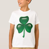 Green Shamrock Three-Leaf Clover T-Shirt (Vorderseite)
