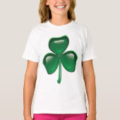 Green Shamrock Three-Leaf Clover T-Shirt (Vorderseite)