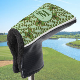 Green Shamrock Vintage Style Clovers Irish Golf Headcover