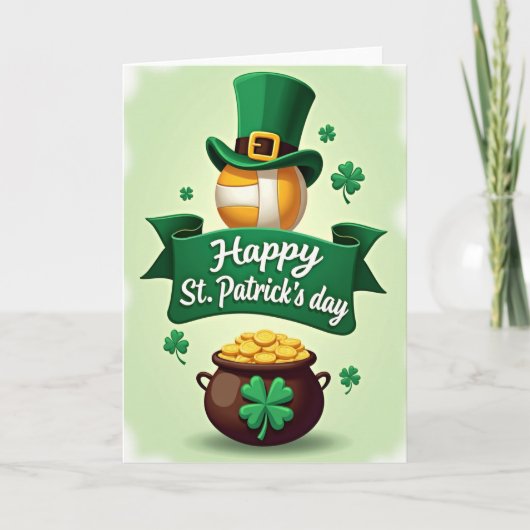 Green Shamrocks Pattern Card Karte (Vorderseite)