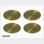 Green Sheen Season's Greetings Sticker (Blatt)