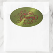 Green Sheen Season's Greetings Sticker (Tasche)