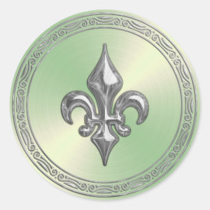 Green Sheen und Silver Lilie Umschlag Aufkleber