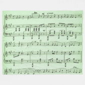 Green Sheet Music Fleecedecke (Vorderseite (Horizontal))