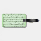 Green Sheet Music Gepäckanhänger (Rückseite horizontal)