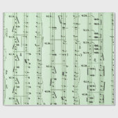 Green Sheet Music Geschenkpapier (Flach)