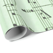 Green Sheet Music Geschenkpapier (Rolleneckpunkt)