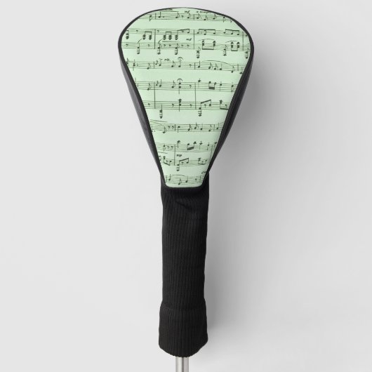 Green Sheet Music Golf Headcover (Vorderseite)