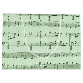 Green Sheet Music Große Geschenktüte (Rückseite)