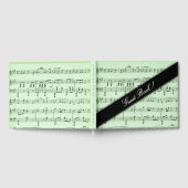 Green Sheet Music Guest Book Gästebuch (Voll)