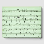 Green Sheet Music Guest Book Gästebuch (Rückseite)