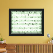 Green Sheet Music Leinwanddruck (Insitu (Wohnzimmer))