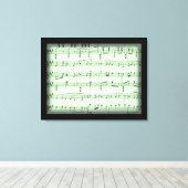 Green Sheet Music Leinwanddruck (Insitu (Holzboden))