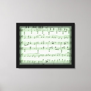 Green Sheet Music Leinwanddruck