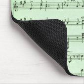 Green Sheet Music Mousepad (Ecke)