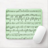 Green Sheet Music Mousepad (Mit Mouse)