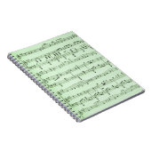 Green Sheet Music Notizblock (Rechte Seite)