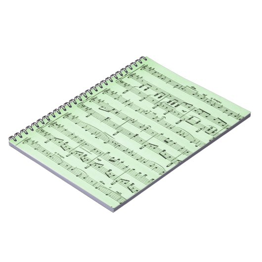 Green Sheet Music Notizblock (Linke Seite)