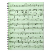 Green Sheet Music Notizblock (Vorderseite)