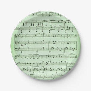 Green Sheet Music Pappteller