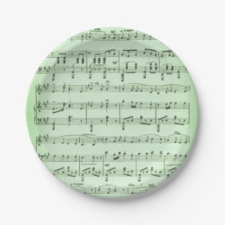 Green Sheet Music Pappteller