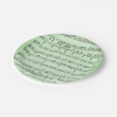 Green Sheet Music Pappteller (Schrägansicht)