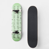 Green Sheet Music Skateboard (Vorderseite)