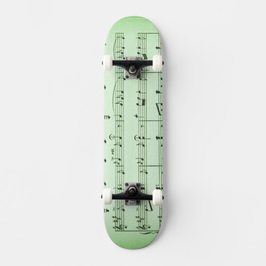Green Sheet Music Skateboard (Vorderseite)