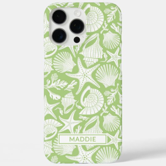 Green Shells Personalized Case-Mate iPhone Hülle (Rückseite)