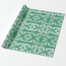 Green Shibori Style  Geschenkpapier