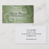 Green Shimmer Business Card Visitenkarte (Vorne/Hinten)