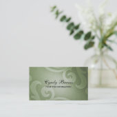Green Shimmer Business Card Visitenkarte (Stehend Vorderseite)
