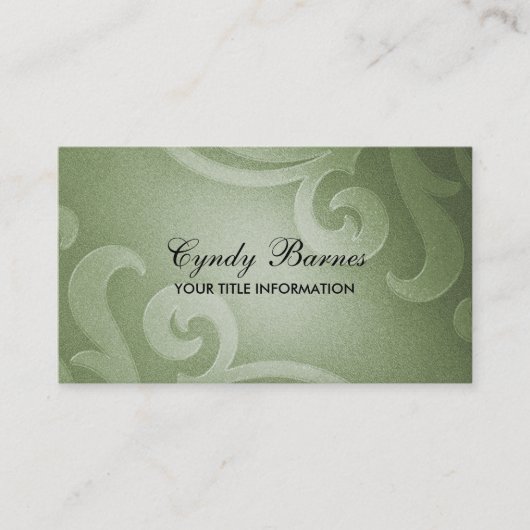 Green Shimmer Business Card Visitenkarte (Vorderseite)